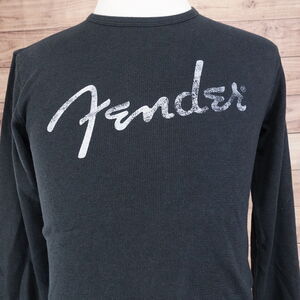 VINTAGE‎ FENDER GUITARS BY DA VINCI USA MADE LONG SLEEVE WAFFLE KNIT TSHIRT SZ M
